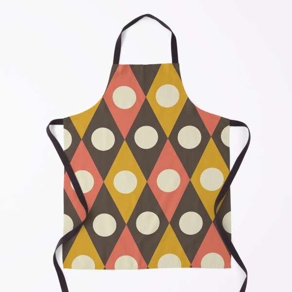 Item preview, Mid Century Circles On Diamonds In mustard And Terracotta On Taupe designed and sold by Yasminepatterns .