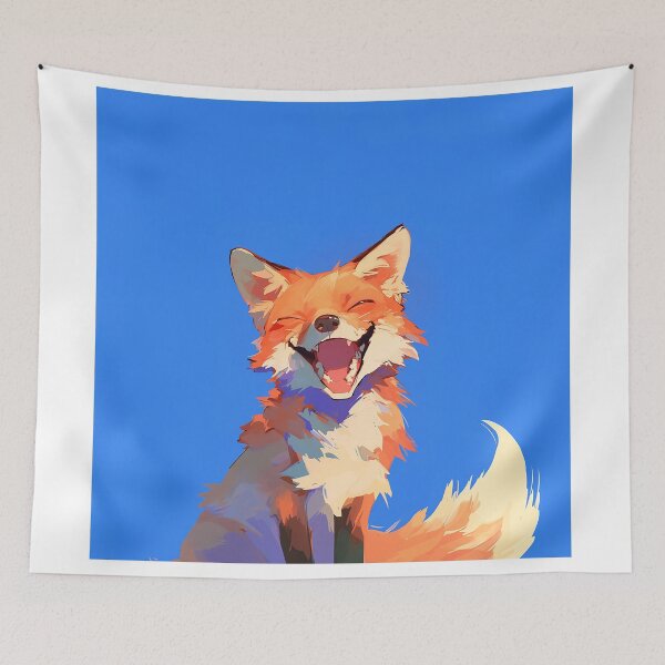 Item preview, Happy Smiling Fox Illustration designed and sold by Christian Weiss.