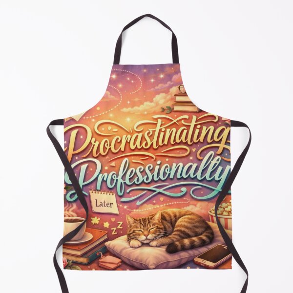 Item preview, Procrastinating Professionally Aesthetic Funny Quote Design designed and sold by Sanika arts .