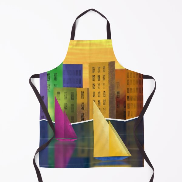 Item preview, Colourful Sailboats and Cityscape designed and sold by Andrew  Hitchen.