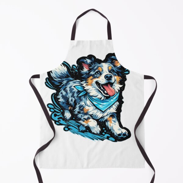 Item preview, Australian Shepherd Running – Dog Mom Energetic Pup Art – Cool Comic Style – Minimal Aesthetic designed and sold by PawMuse Studio.