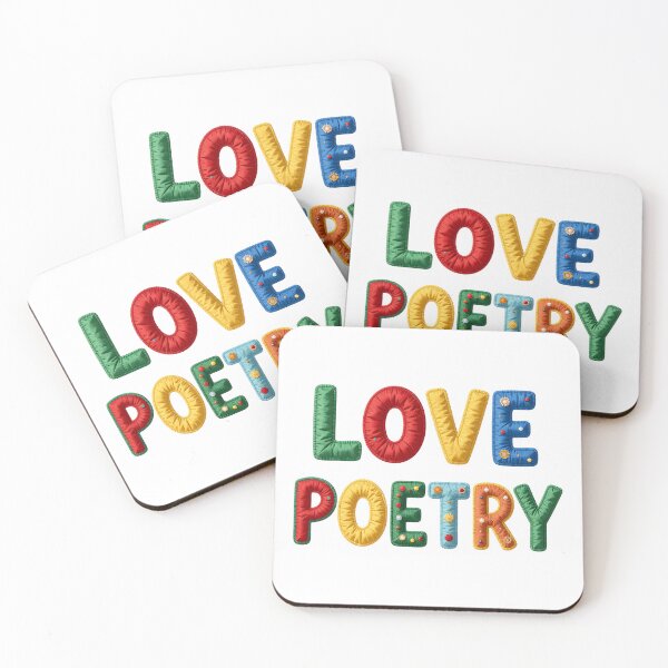 Item preview, LOVE POETRY - IN COLORFUL FAUX LETTERING designed and sold by AlexOBrienArt.