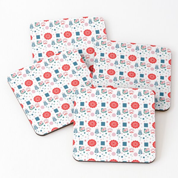 Item preview, seamless pattern of Horizontal Geometric Flower Composition in Minimal Style designed and sold by CreativebyTKK.