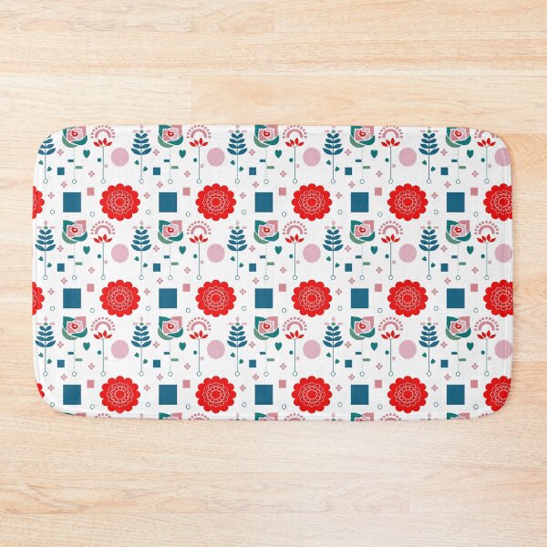 Item preview, seamless pattern of Horizontal Geometric Flower Composition in Minimal Style designed and sold by CreativebyTKK.