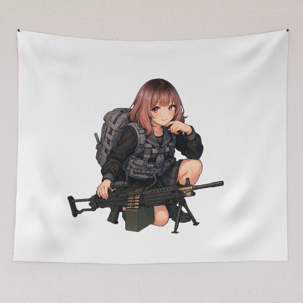Item preview, Machine Gun Girl designed and sold by RAWLIFEGRAPHIC.