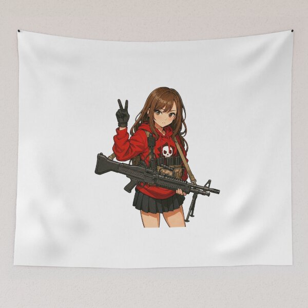 Item preview, Machine Gun Girl designed and sold by RAWLIFEGRAPHIC.