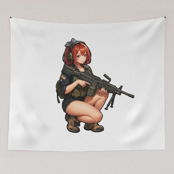 Item preview, Machine Gun Girl designed and sold by RAWLIFEGRAPHIC.