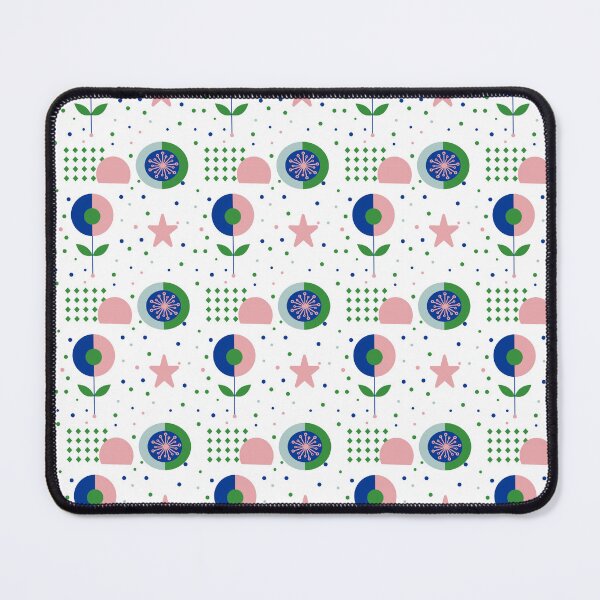 Item preview, seamless pattern of Split Circle Geometric Flower Modern Abstract Print designed and sold by CreativebyTKK.