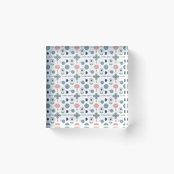 Item preview, seamless pattern of Split Circle Geometric Flower Modern Abstract Print designed and sold by CreativebyTKK.