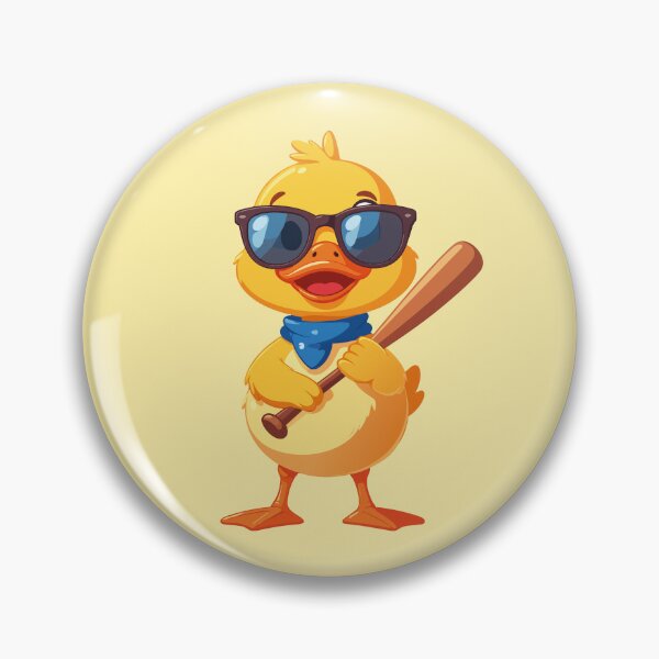 Item preview, Cool Cartoon Duck with Bat – Funny Character Illustration designed and sold by sorryNOTsorry.brand.