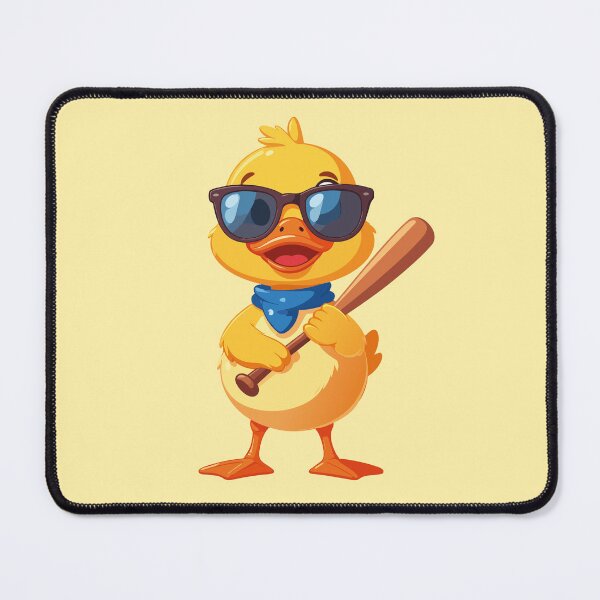 Item preview, Cool Cartoon Duck with Bat – Funny Character Illustration designed and sold by sorryNOTsorry.brand.