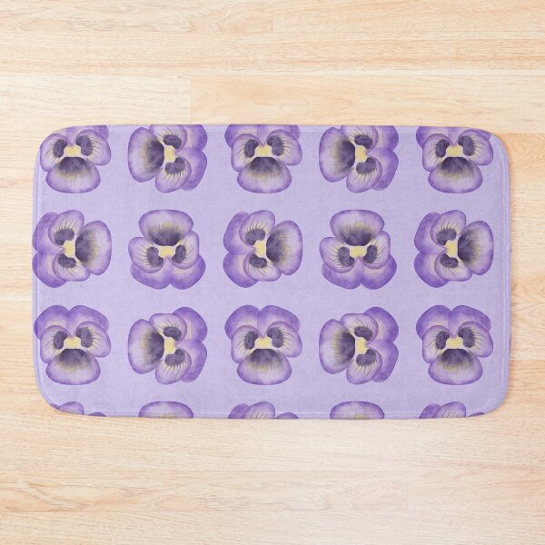 Item preview, Lilac purple repeat floral pattern watercolour pansy designed and sold by ButterflyKissCollab.