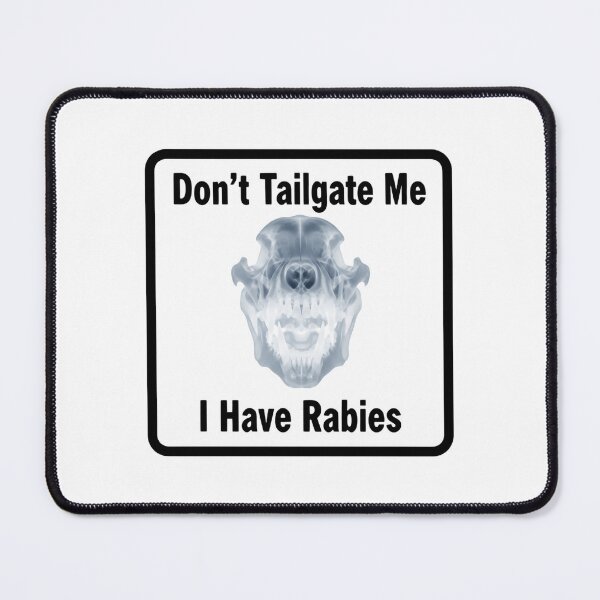 Item preview, Dont Tailgate Me I Have Rabies Fierce Wolf X Ray Face Warning designed and sold by SkeletonsDanger.