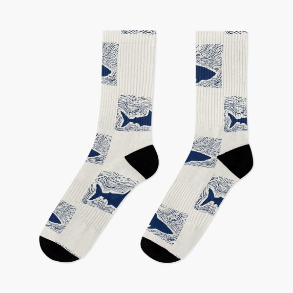 Item preview, The Depth - Minimalist Fish Shadow Block Print designed and sold by MateuszRogacki.