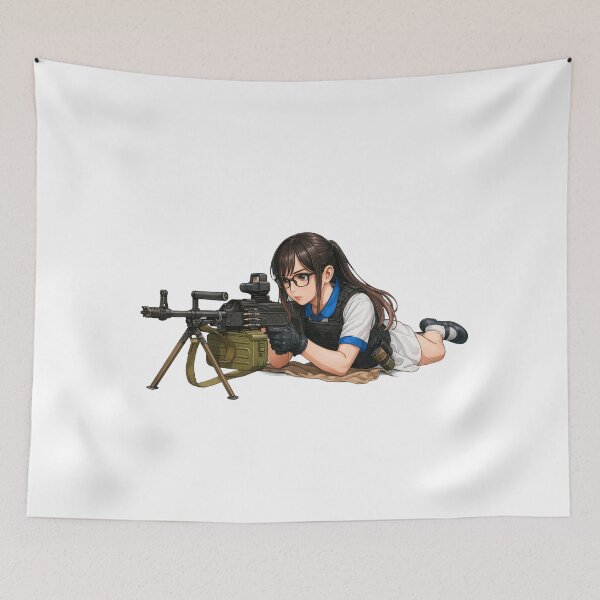 Item preview, Machine Gun Girl designed and sold by RAWLIFEGRAPHIC.