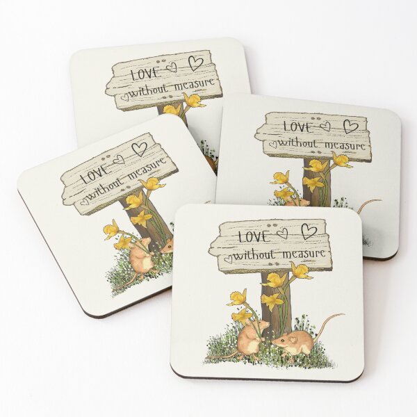 Item preview, Love Without Measure, Cute Mice With Daffodils designed and sold by JoyfulWhimsy.