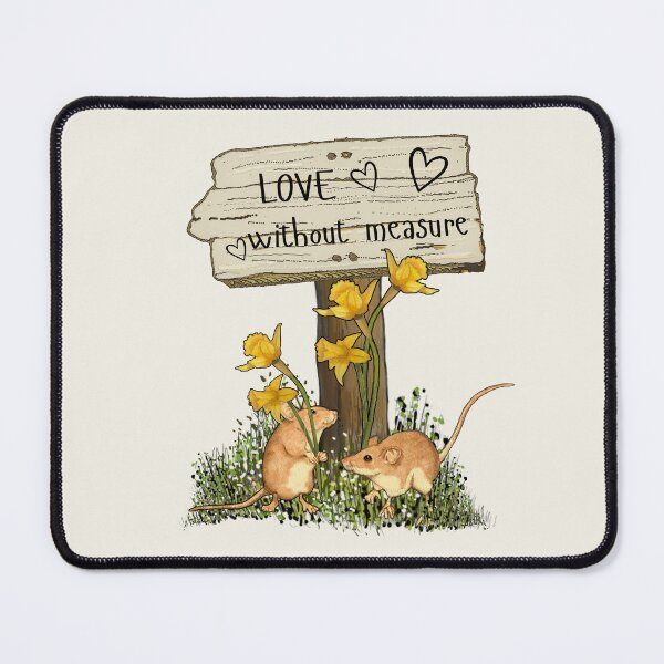 Item preview, Love Without Measure, Cute Mice With Daffodils designed and sold by JoyfulWhimsy.