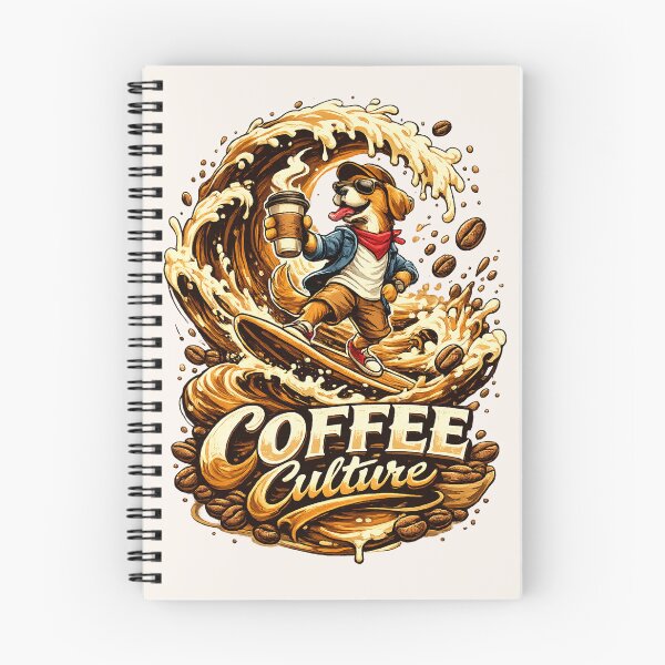 Item preview, Coffee Culture Dog Surfing designed and sold by annenambiro.