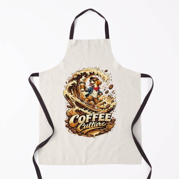 Item preview, Coffee Culture Dog Surfing designed and sold by annenambiro.