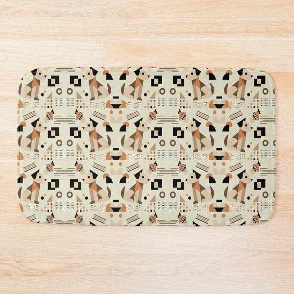 Item preview, seamless pattern of Symmetrical Bauhaus dog , Modern Geometric Feline Art designed and sold by CreativebyTKK.