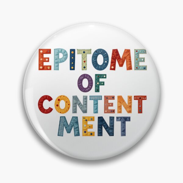 Item preview, EPITOME OF CONTENTMENT - IN FAUX LETTERING designed and sold by AlexOBrienArt.