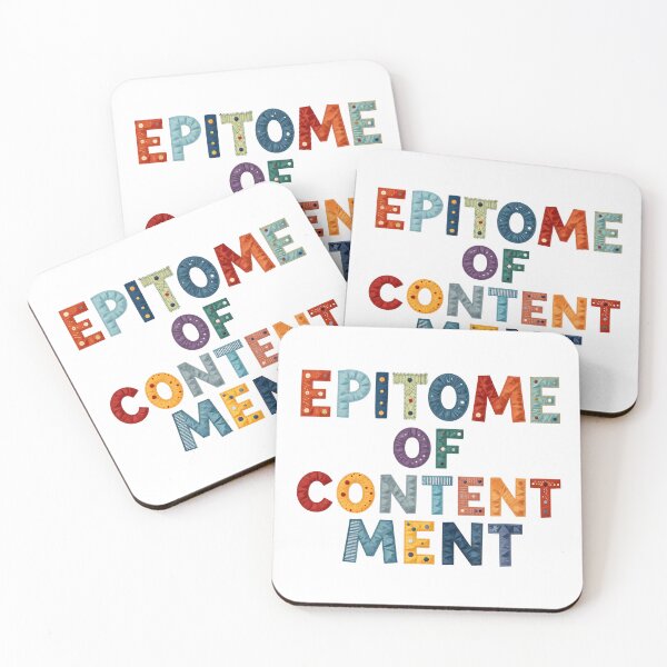 Item preview, EPITOME OF CONTENTMENT - IN FAUX LETTERING designed and sold by AlexOBrienArt.
