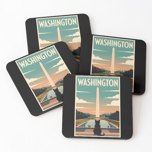 Item preview, Washington Monument Vintage Travel Poster designed and sold by dudelinart.