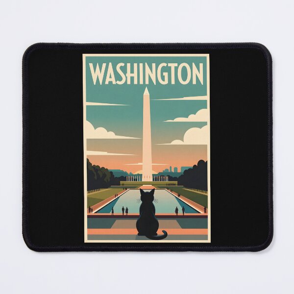 Item preview, Washington Monument Vintage Travel Poster designed and sold by dudelinart.
