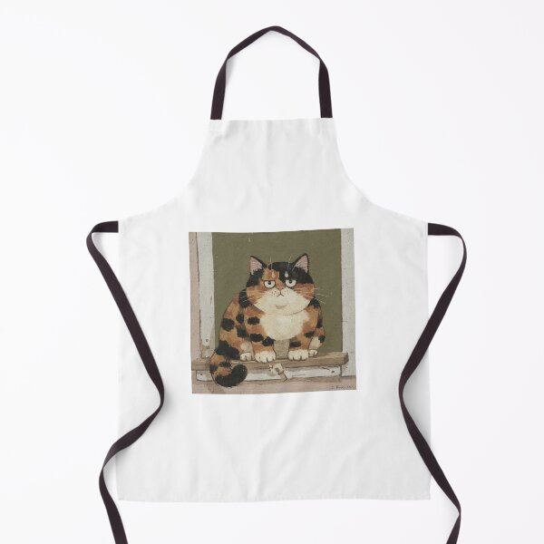 Item preview, Folk Art Cat Portrait - Primitive Naive Painting designed and sold by PictorialWhimsy.
