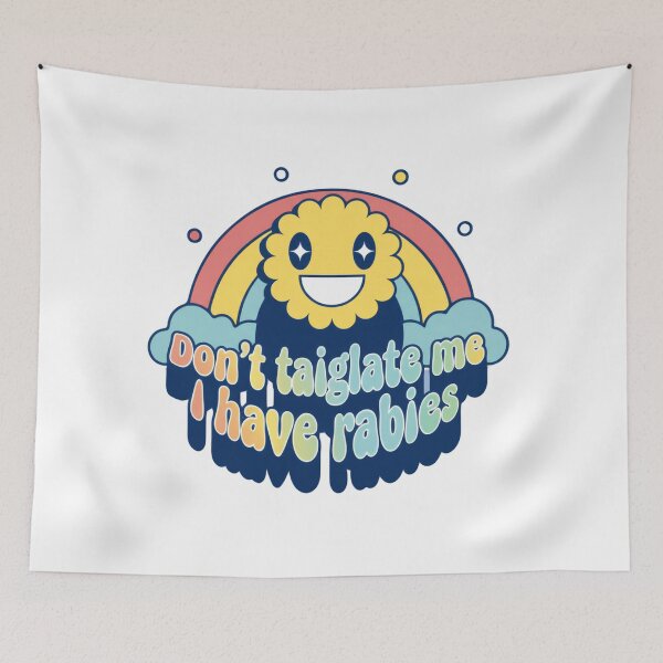 Item preview, Dont Tailgate Me I Have Rabies Cute Smiling Sun Rainbow Quote designed and sold by SkeletonsDanger.
