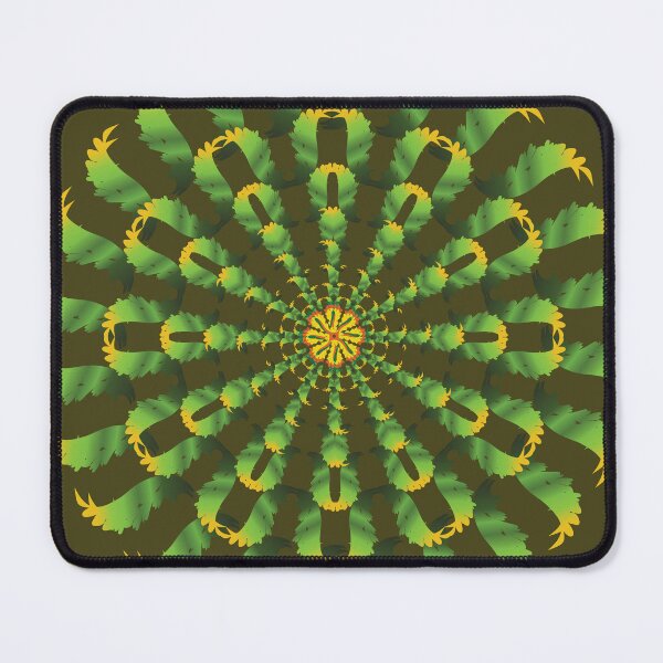 Item preview, Emerald Leaf Spiral Mandala designed and sold by OIL Pattern Design .