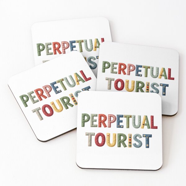 Item preview, PERPETUAL TOURIST - IN COLORFUL FAUX LETTERING designed and sold by AlexOBrienArt.