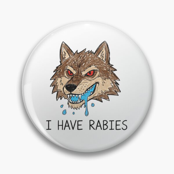 Item preview, Dont Tailgate Me I Have Rabies Drooling Angry Wolf Head designed and sold by SkeletonsDanger.