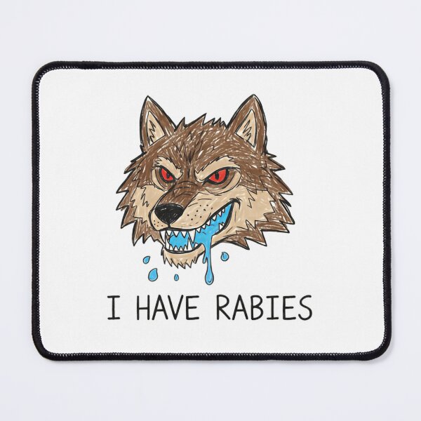 Item preview, Dont Tailgate Me I Have Rabies Drooling Angry Wolf Head designed and sold by SkeletonsDanger.