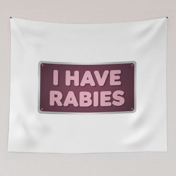 Item preview, Dont Tailgate Me I Have Rabies Simple I Have Rabies Plate designed and sold by SkeletonsDanger.
