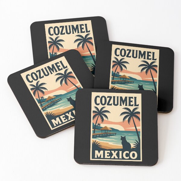 Item preview, Cozumel Mexico Vintage Travel Poster designed and sold by dudelinart.