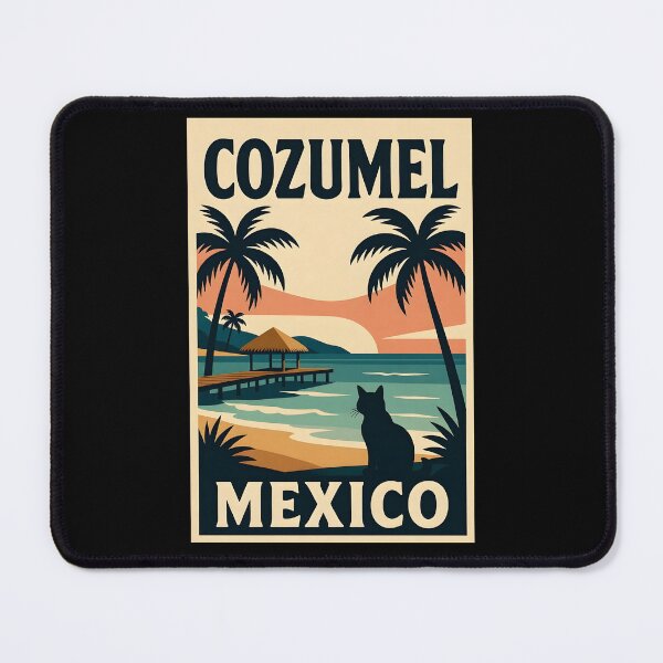 Item preview, Cozumel Mexico Vintage Travel Poster designed and sold by dudelinart.