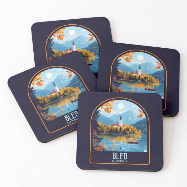 Item preview, Bled Vintage Travel Illustration designed and sold by HomeLivingCo.
