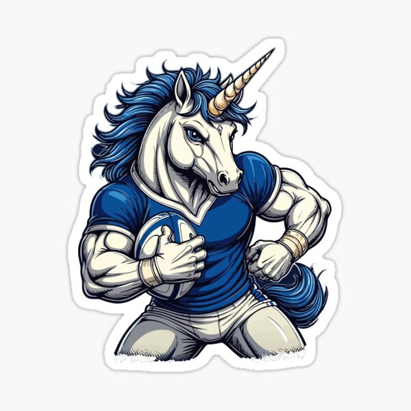Myth of the Match Scottish Rugby Unicorn Sticker