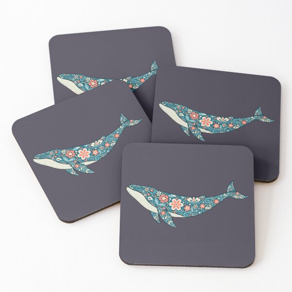 Item preview, Blue Whale – Scandinavian Folk Art by heidiannemorris © designed and sold by FOLK ART FUSION by heidiannemorris.