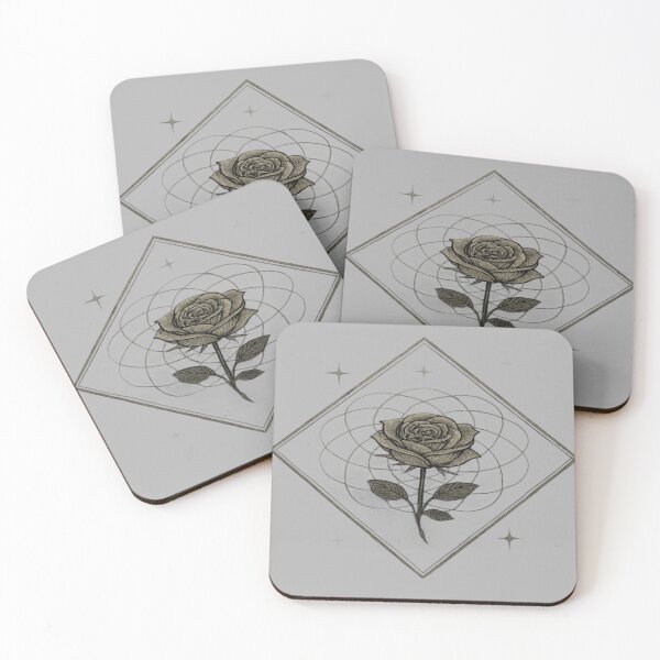 Item preview, Geometric Golden Rose in Diamond Frame designed and sold by Ecosetereos.