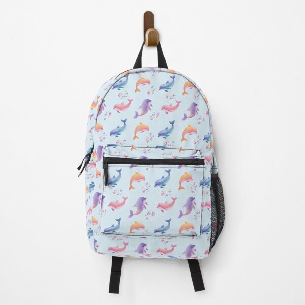 Item preview, Cute Dolphin Seamless Pattern – Pastel Ocean Animal Print for Kids Decor designed and sold by ArtFairy38.