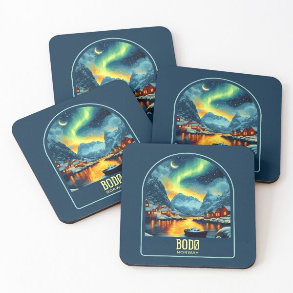 Item preview, Bodø Vintage Travel Illustration designed and sold by HomeLivingCo.