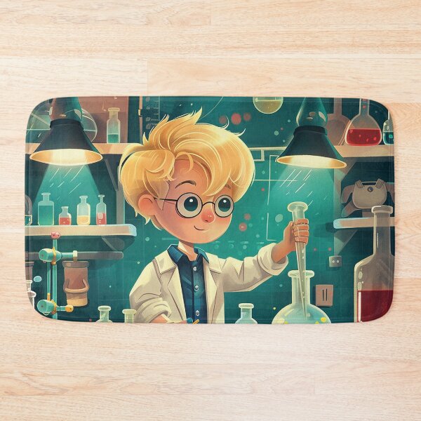 Item preview, Little scientist in the lab during a chemistry experiment designed and sold by Mauswohn.