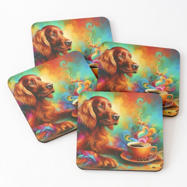Item preview, Irish Setter Drinking Coffee designed and sold by The Coffee Critters.