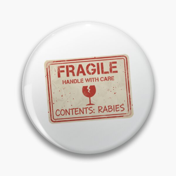 Item preview, Dont Tailgate Me I Have Rabies Fragile Handle With Care Crate Warning designed and sold by SkeletonsDanger.