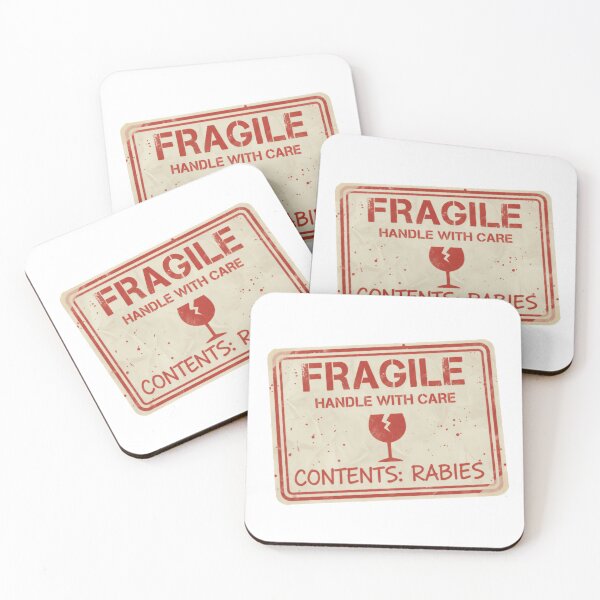 Item preview, Dont Tailgate Me I Have Rabies Fragile Handle With Care Crate Warning designed and sold by SkeletonsDanger.