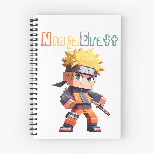 Item preview, NinjaCraft Minecraft Naruto - Cute Blocky Lego Style Art Print designed and sold by DesignArtist.ia.