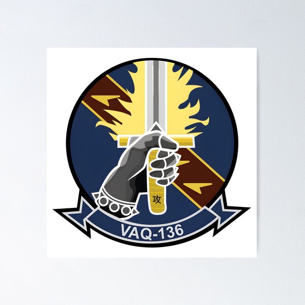 Item preview, US Navy VAQ-136 The Gauntlets Electronic Attack Squadron Insignia designed and sold by CharlieDesings.