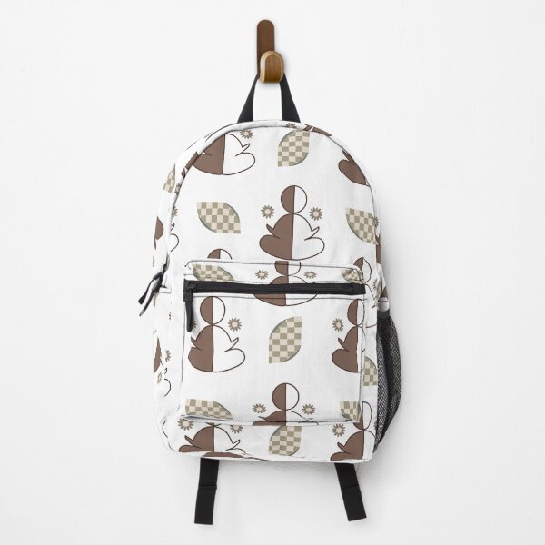 Item preview, Repeating geometric pattern of mind uncluttering  featuring abstract human-like figures seated, divided into two shades—brown and white. designed and sold by CreativebyTKK.